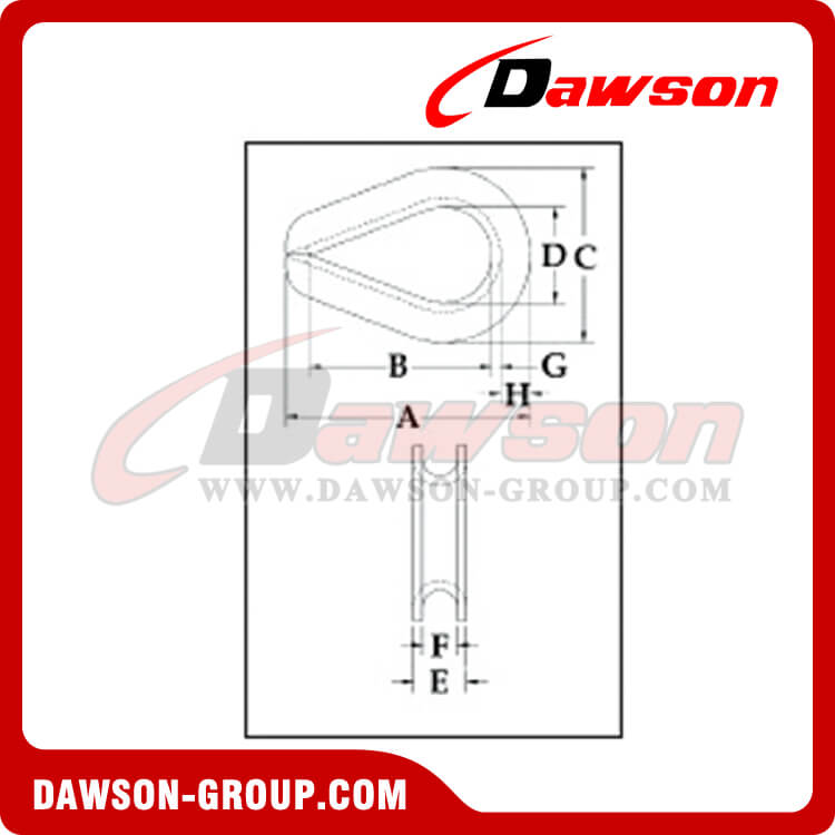 Dedales de cuerda de alambre extrafuertes G414, suministro Dawson