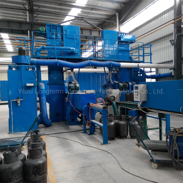 Shot Blasting Machine for Different Sizes of LPG Gas Cylinders^
