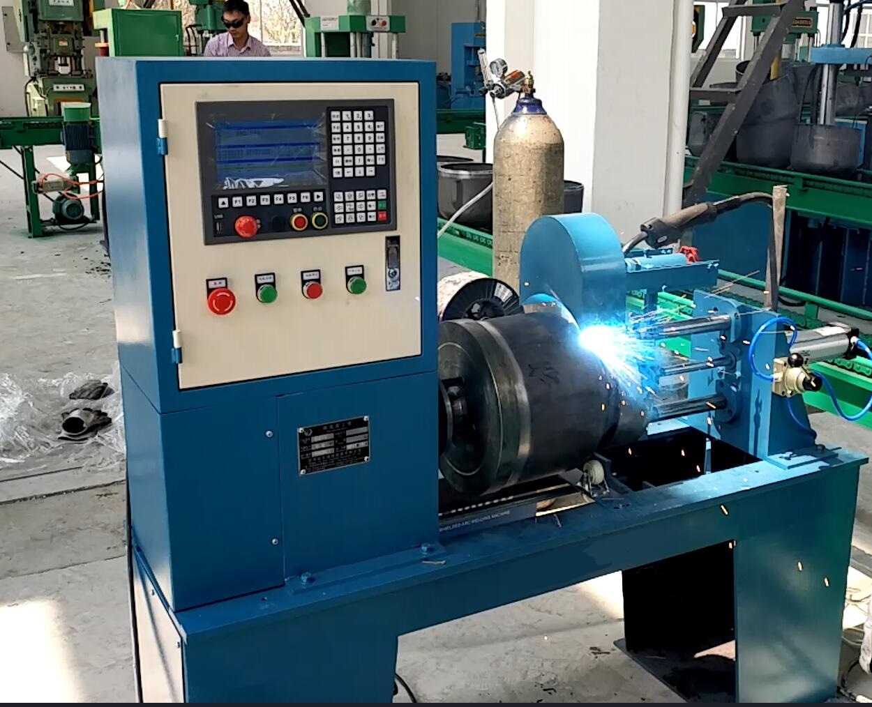 Semi-Automatic Digital Screen LPG Cylinder Bottom Base Welding Machine