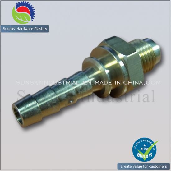 CNC Turned Nipple Connector for Air Oil Pump (ST13138)