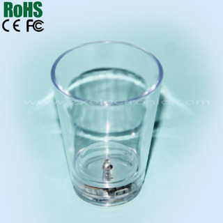 Led light liquid activated shot cup