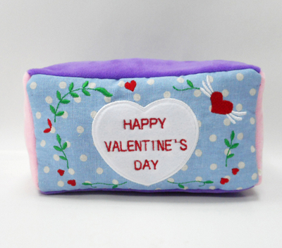 Custom Valentine Plush Tissue Box Cover Gift Plush Tissue Box