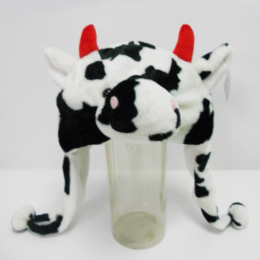 Soft Plush Toy Cow Winter Hat for Kids