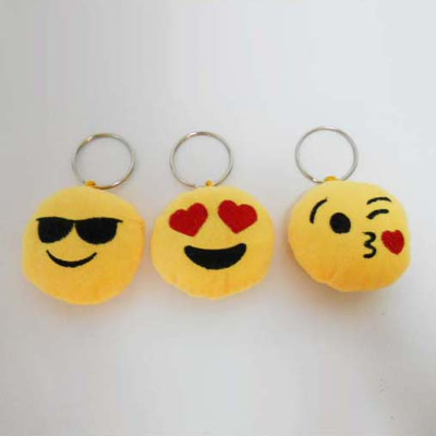 Custom Soft Plush Emoji Toy Keychain