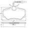 Brake pad for CITROEN