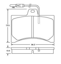 Brake pad for CITROEN