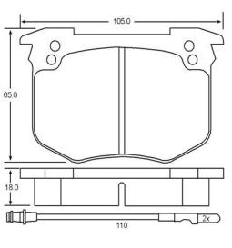 Brake pad for RENAULT