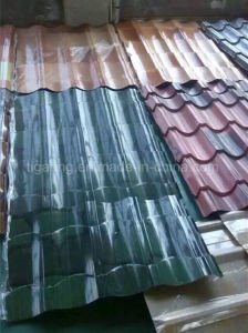 Colorear el material para techos acanalado Corrossion anti del metal del precio de f&aacute;brica de la hoja de acero