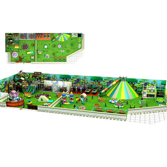 Jungle Gym Themed Amusement Park Детская крытая игровая площадка с комнатой для вечеринок
