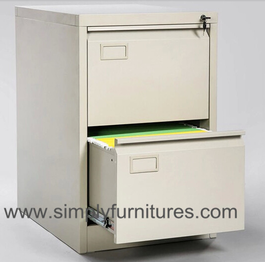 2 Drawers Vertical Filing Cabinet Beige Slim Model T1 Fc02