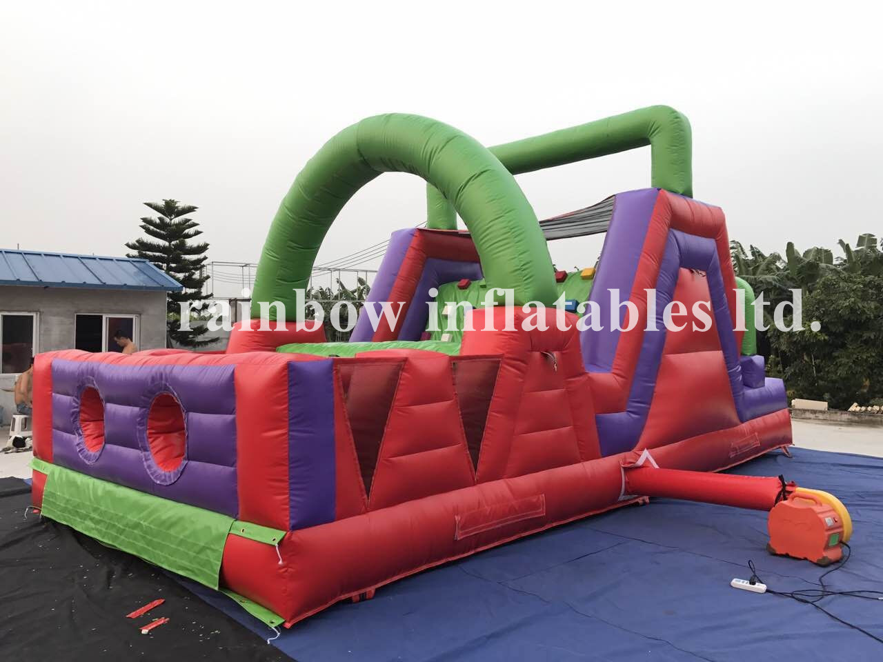 RB5042（8x4m） Inflatable Commercial Obstacle Course/ Cheap Inflatable Obstacle Course