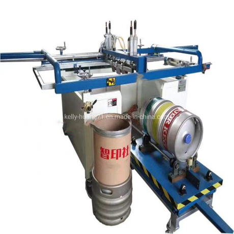 Multi Color Petrol Barrel Automatic Screen Steel Drum Printing Machine for 210L Drum