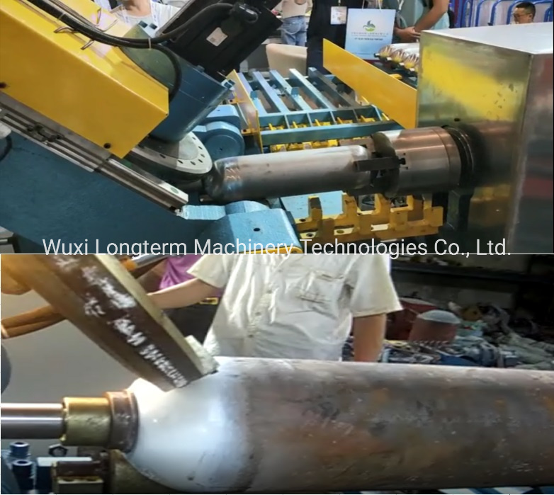 Automatic CNG Cylinder Neck Coding/Marking Machine, Seamless Oxygen Cylinders Embossing Machine