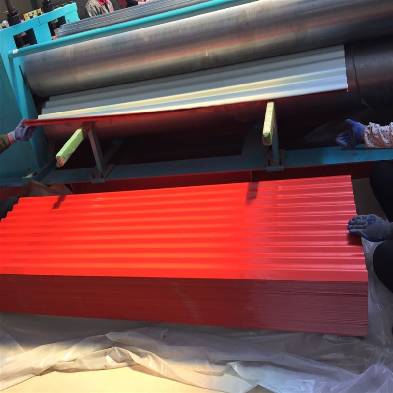 Simple Construction Red Blue Green Color Corrugated PPGI Steel Roofing Sheet