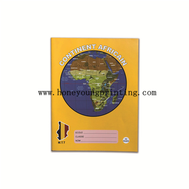 Continent Africain staple binding assorted color seyes exercise book cahier 100 200 pages