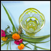 best selling Japanese Edo Kiriko yellow glass flower vase