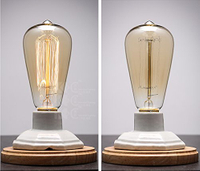 Edison Style Incandescent Lamp with Cable Hotel Style Lamps with Outlets