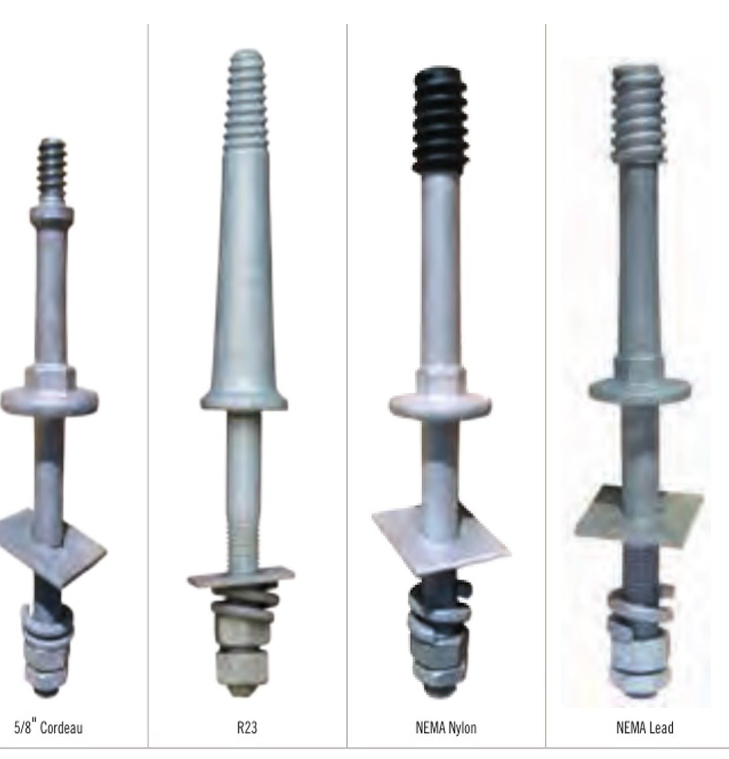 Galvanised Steel Spindles for Pin-Type Insulators