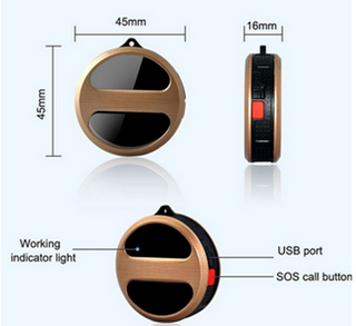 Mini Real Time Platform Long Range Gold GPS Locator for Children