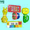 Colorful led light sound toy with smile face for kids gift&education