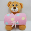 Safe And Harmless PP Cotton Teddy Bear Plush Animal Pillow Blanket