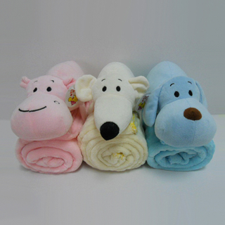 11 " Plush Stuffed Animal Shaped baby super soft Blanket 