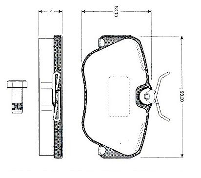 Brake pad for MERCEDES BENZ