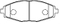 Brake pad for DAEWOO
