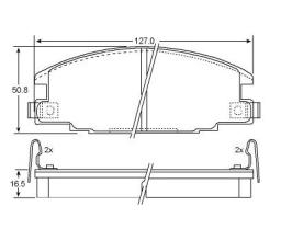 Brake pad for PEUGOET