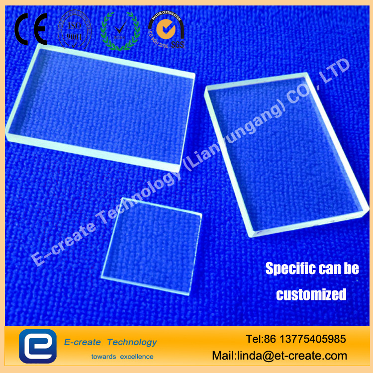 Heat Resistant square quartz glass plate for Digital camera, high definition projector, stage lighting system