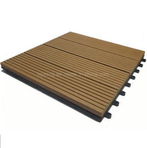 Anti plancher UV de WPC/tuile imperm&eacute;able &agrave; l'eau de Decking/panneau en bois de PE pour l'&eacute;tage