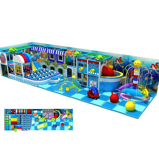 Ocean Theme Kids Маленькая крытая игровая площадка с мячом
