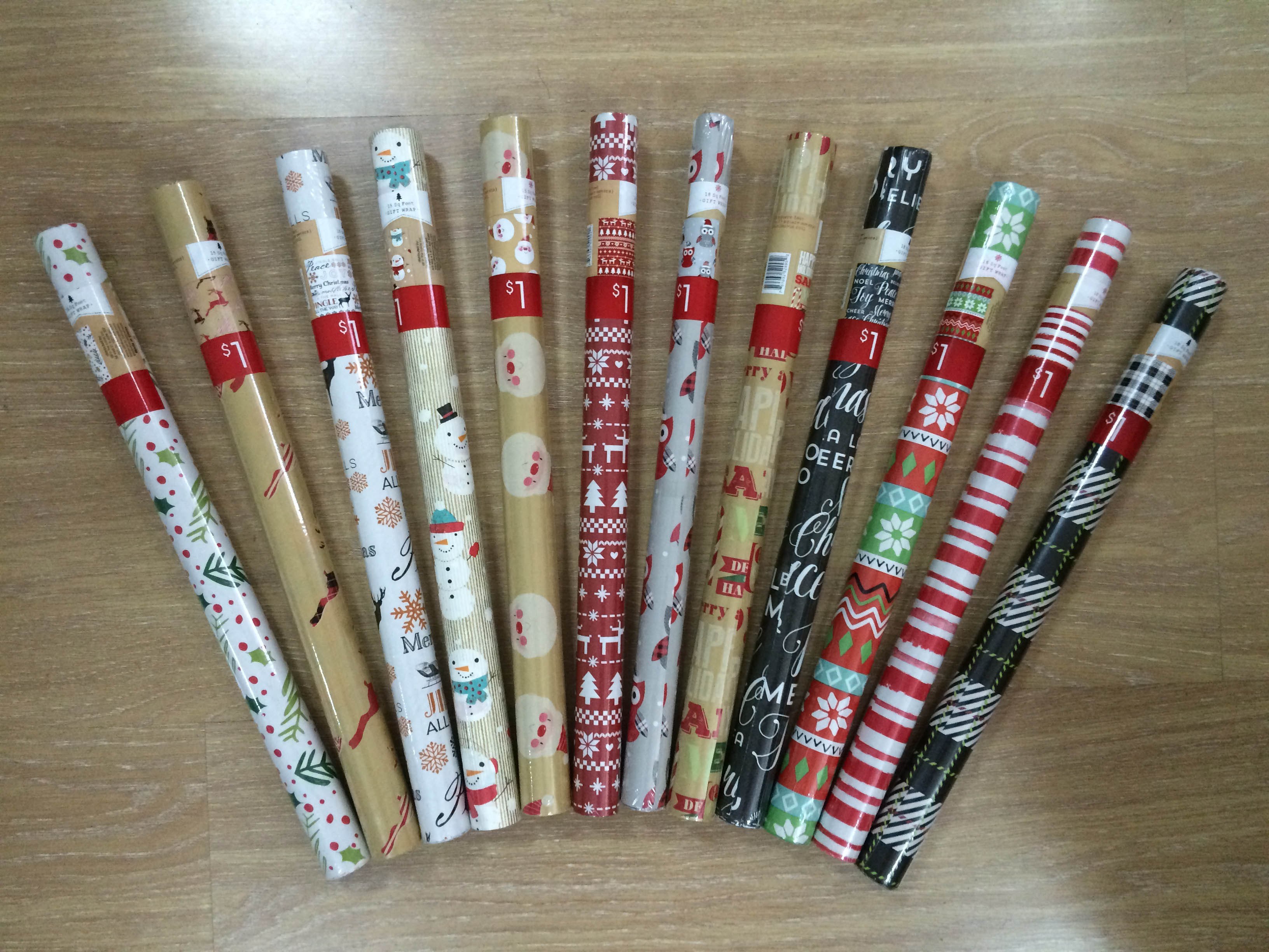 Printed Gift Wrap Paper in rolls