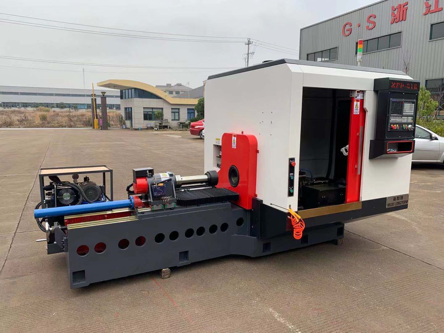 CNC Automatic Pipe Cutting Machine with Automatic Feeding and Loading Maximum Thickness 2mm Ss Ms Pipe Cutting Machine for CNG LPG Cylinders