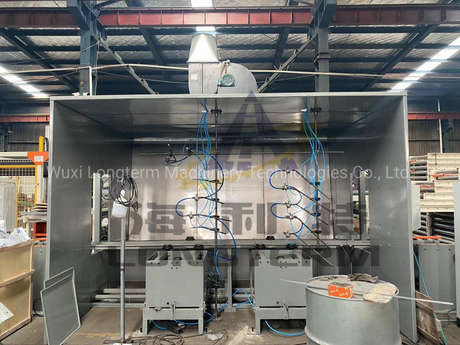 Automatic Steel Drum Barrel Painting Spray Booth Room with Three Colors Painting^