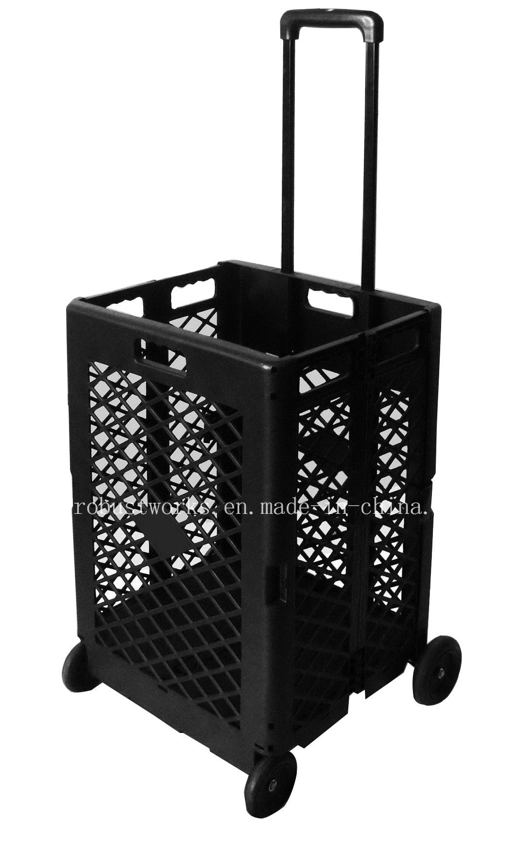 Extra Capacity Plastic Foldable Shopping Cart (FC404KP)