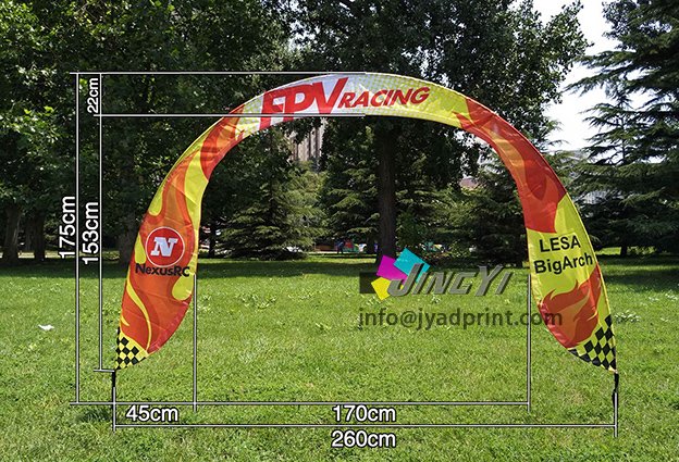 Cheap Sports Race Printed Fabric Custom Entrance Arch Gate Event