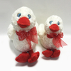 White Stuffed Animal Plush Duck Toy with Bow for Kids