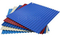 La toiture rouge en m&eacute;tal couvre les feuilles de Gi/Gl enduites par couleur bleue pour le toit