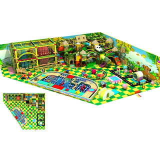 Парк развлечений Jungle Style Мягкая детская игровая площадка с канатной дорогой