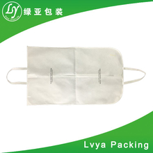 Custom printed breathable non woven garment suit cover bag with double handles for men