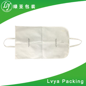 Custom printed breathable non woven garment suit cover bag with double handles for men