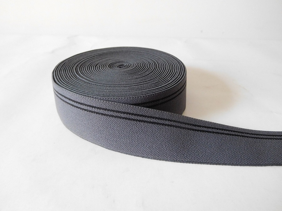 35mm dark grey spandex webbing for garment&accessories