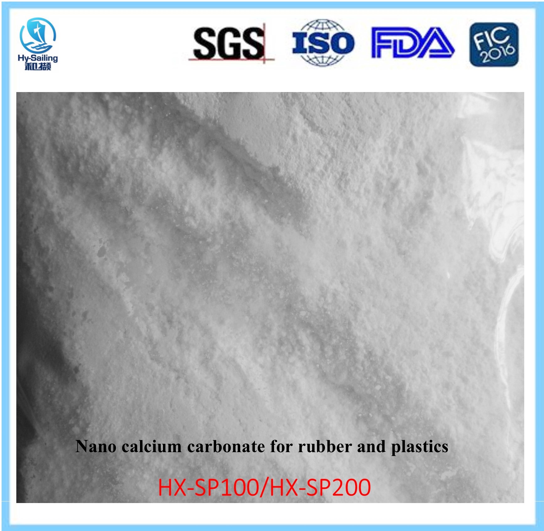 Nano calcium carbonate for rubber and plastics(CCR)