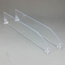 Plastic Supermarket Retail Shelf Acrylic Transparent Dividers Matched With Pushing System And Rails Available 