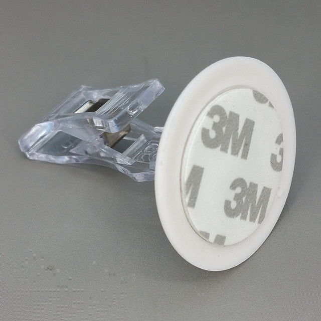 C035S POP Plastic Round Base Dia.40mm Price Tag Sign Card Holder Paper Display Hanging Axe Clips Stand In White For Retail Store Promotion Good Quality