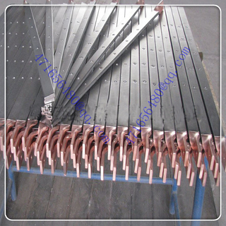 Titanium clad copper twisted composite bar