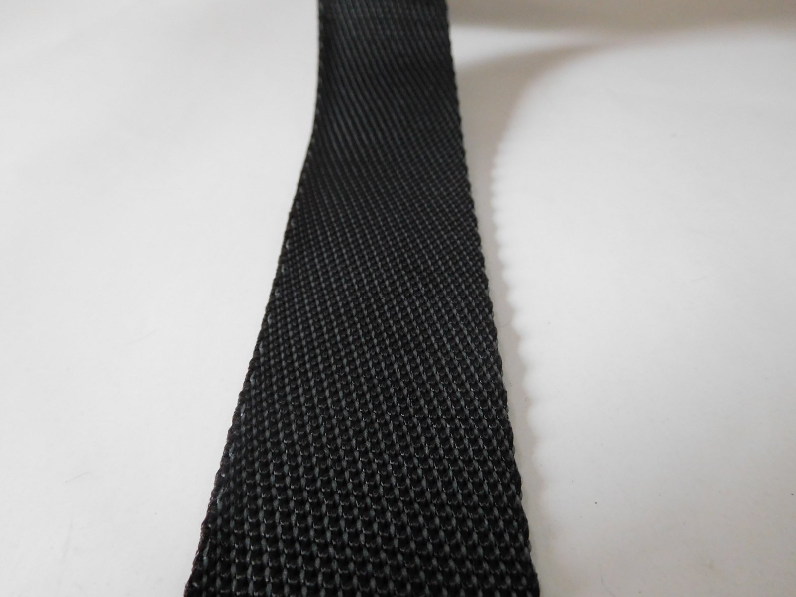 38mm black and grey polyester webbing for garment accessories