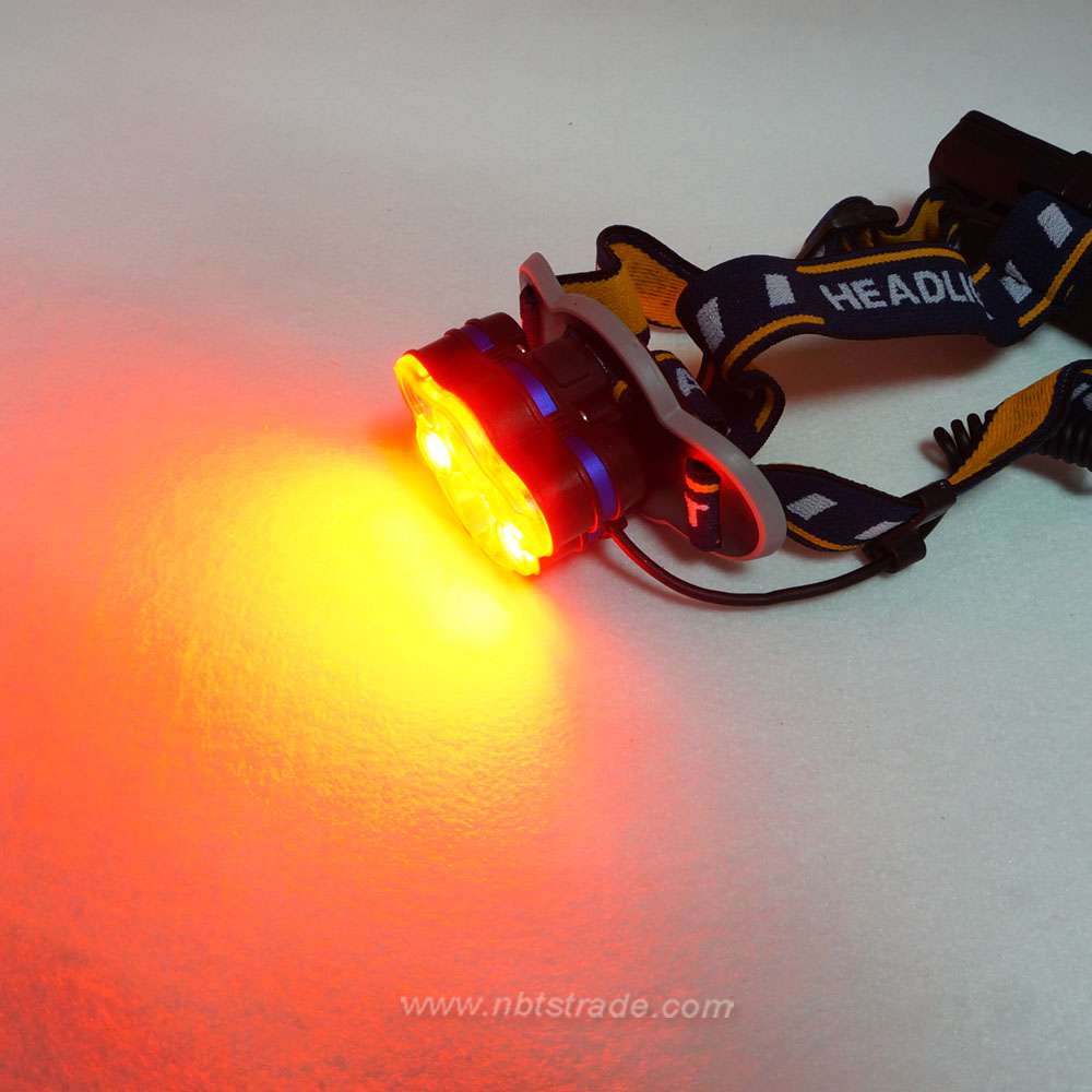 8 Lighting Mode Camping Headlight with 6 LED Bulbs