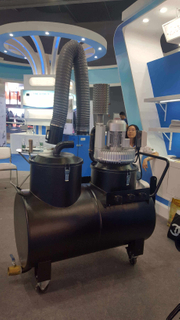 WOIL wet and dry Industrial Cyclone Vacuum Cleaner fume extractor / dust collector for CNC